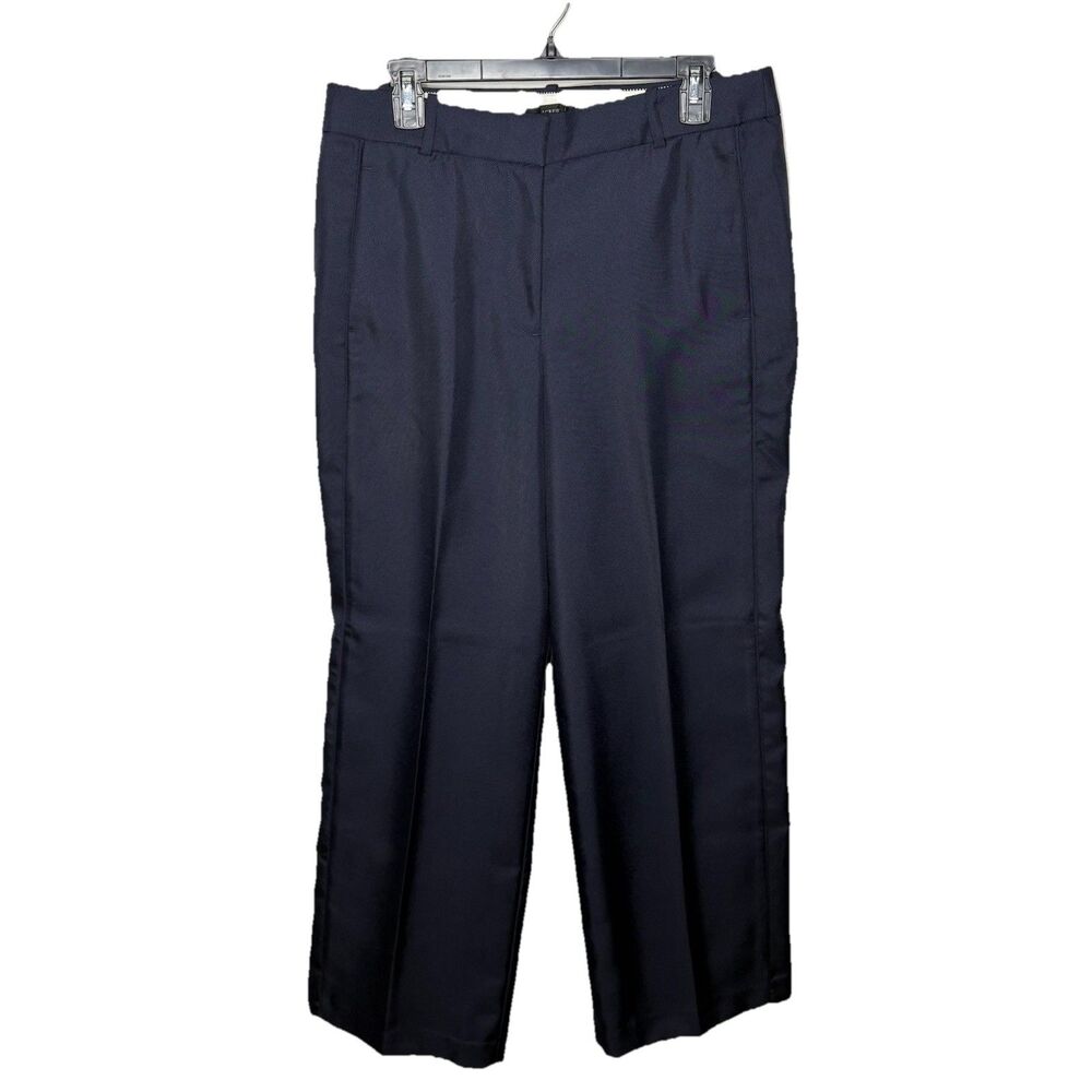 J. Crew Navy Solid Wide Leg Crop Dress Pants Trousers Size 12 Women's New NWT
